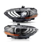 For Ford Mustang 20 18-UP LED Headlight Assembly Retrofit RGB Wiping Turn Indicator Lens Car Daytime Running Headlight - Image 2