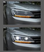 Jetta Sagitar MK6 2012-16 LED Headlight Assembly Retrofit Turn Indicator Lens Car Daytime Running Headlight - Image 4