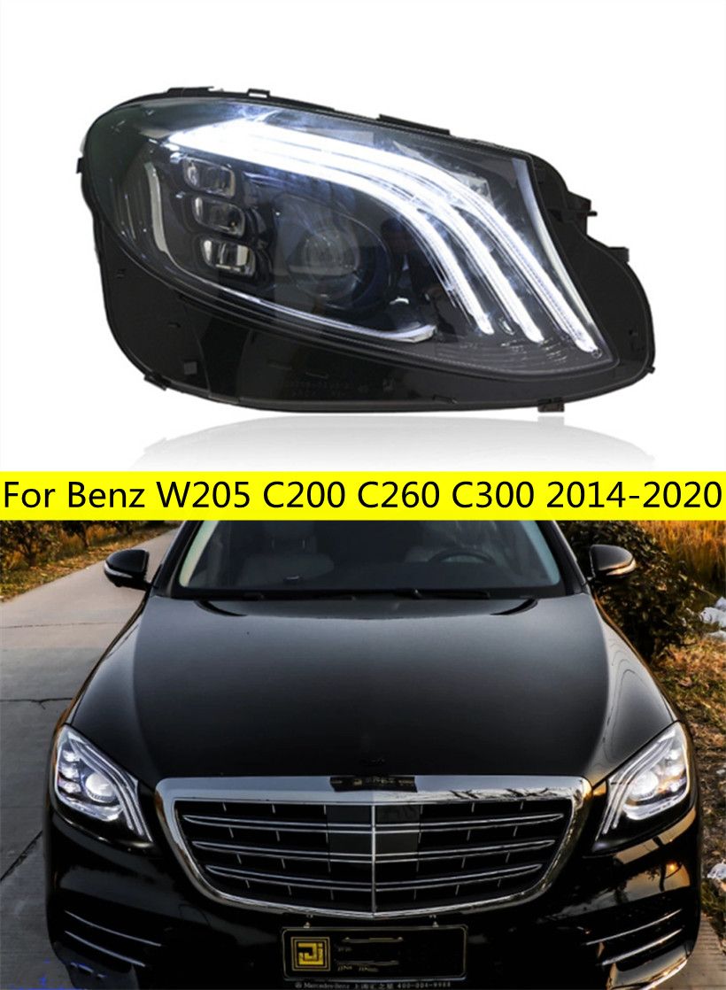 rBNaEmJBdLaAJsviAAME8LF_3JI758 auto headlights For Benz W205 2014-20 20 C200 C260 C300 Full LED Head Lamp Car Tuning Light Parts Plug And Play - Image 1
