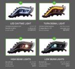 car head lamp For Toyota Prado LED Headlight 2014-17 turn signal lights Angel Eye Projector bifocal lens - Image 5