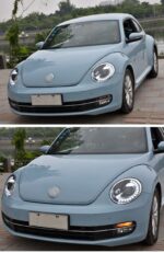 2pcs demon eye headlights assembly For VW Beetle LED Headlight 20 13-20 21 bifocal Xenon lens DRL turn signal light - Image 5