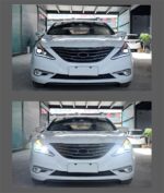 For Sonata 8 2011-16 Headlights Hyundai LED Daytime Running Light Waterproof Fog Lamp DRL Car Headlight Assembly - Image 2
