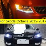 LED Head Lamp Assembly For Skoda Octavia LED Headlight 15-17 DRL High Beam Bi-Xenon Lens Turn Signal Lights