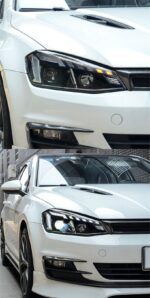 Headlights All LED For VW Golf 7 LED Headlight 2013-17 MK7 Turn Signal Angel Eye Lens Daytime Running Lights High Beam - Image 5