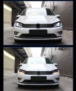 Headlights Daytime Running Lights For VW Sportsvan LED Headlight 17-21 High Beam Angel Eye Turn Signal Lamp - Image 4