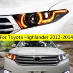 For Toyota Highlander 2012-2014 LED Headlight Assembly DRL High Beam LED Daytime Turn Signal Lights