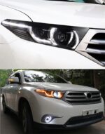 For Toyota Highlander 2012-2014 LED Headlight Assembly DRL High Beam LED Daytime Turn Signal Lights - Image 2