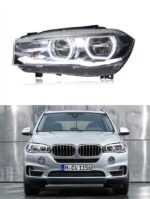 1 PCS Head Lamp For BMW X5 F15 LED Headlight 2013-19 X6 F16 DRL Turn Signal High Beam Front Lights Angel Eyelens - Image 2