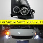 Car Headlights For Suzuki Swift 2005-2011 Angel Eye Beam Moving Turn Signal Head Lights Xenon Running Head Lamp