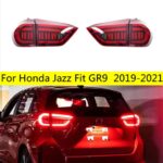 Automobile Taillights Assembly For Honda Jazz Fit LED Brake Light 20 19-21 GR9 Dynamic Signal Light Running Lights