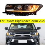 Car Lighting Accessories For Toyota Highlander LED Headlight 20 18-20 LED Turn Signal Angel High Beam Front Lamp