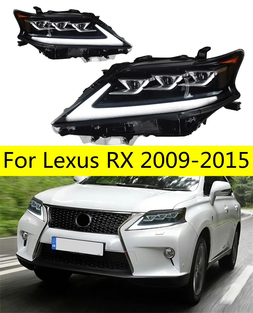 rBNaEmLD5BKAb-XFAAPVu92xlxw028 Car Head Lights Parts For Lexus RX RX270 330 RX350 450H LED Front Headlight Replacement DRL Daytime light 20 09-20 15 - Image 1