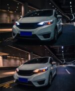LED Headlight For Honda Jazz Fit GK5 2014-20 16 DRL Daytime Running Headlights High Beam Front Lamps Streaming Turn Signal - Image 4