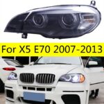 Full LED Front Lamp For X5 E70 2007-2013 H7 Angel Eye Headlights LED Turn Signal Fog Light High Beam Daytime Running Lights