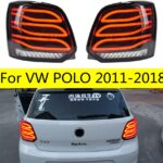 2 Colors Taillights For VW POLO 2011-20 18 Tail Light Benz Type LED DRL Style Running Signal Brake Reversing Parking Lighthouse Facelift