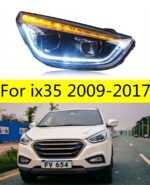 Car Headight For ix35 20 09-20 17 LED Auto Headlights Assembly Upgrade DRL Dynamic Signal Lamp Bicofal Lens Accessories Frontlight