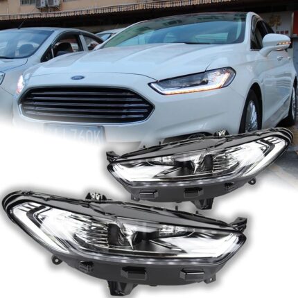 Car Styling for Ford Fusion Headlight 2013-20 16 Mondeo LED Dynamic Turn Signal Headlights High Beam Daytime Running Lights