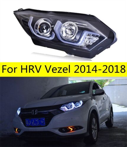 Car Styling Head Lamp for HONDA HR-V Headlights 20 15-20 19 HRV Vezel LED Headlight led DRL Double Lens Hid Bi Xenon Auto Accessories