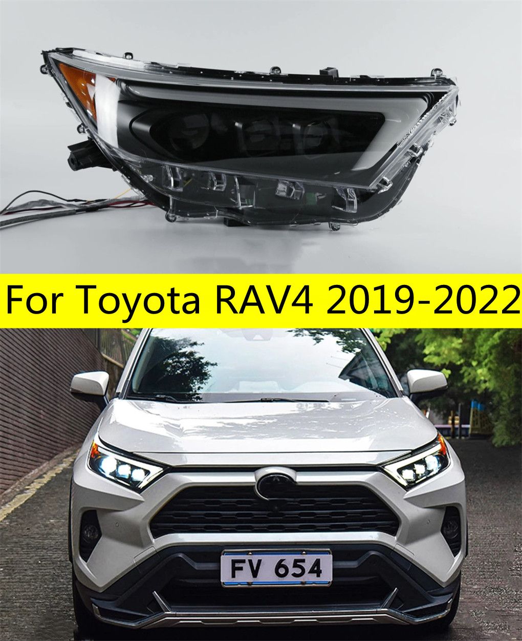 rBNaEmLx2GmAaoKsAASeRLI8zh0402 Car Styling Headlight for Toyota RAV4 LED Head Light 20 19-2022 DRL Turn Signal High Beam Angel Eye Headlights - Image 1