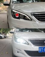 Head Lamp for Peugoet 308 408r LED Headlight 2014-2021 Headlights 308 408r DRL Turn Signal High Beam Angel Eye Projector - Image 2