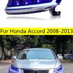 For Honda Accord LED Headlight 2008-2013 Car LED Turn Signal Headlamp Demon Eye Dual Beam Lens Headlights