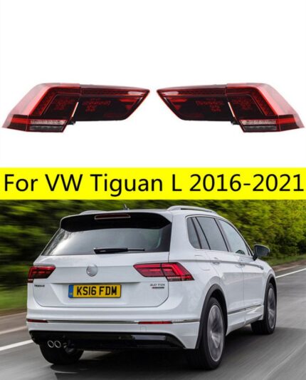 Car Styling For VW Tiguan L LED Tail Light 20 16-2021 Taillights Rear Lamp LED DRL Running Signal Brake Reversing Parking Lights Facelift