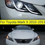 Full LED Head Lights Assembly For Toyota Mark X 2010-2013 Headlights Reiz DRL Front Lamp Dynamic Turn Signal Headlight LED Running Light