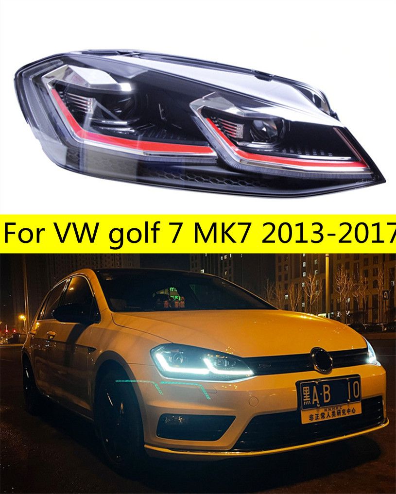 rBVaE2J8xcWAL7PxAAM7QJLu0TM265 Car LED Daytime Running Lights For VW golf 7 MK7 LED Head Light 2013-20 17 Headlight 7.5 GTI Low Beam Front Lamp - Image 1