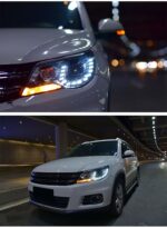 Car Styling For VW Tiguan 2007-2012 LED Headlight DRL Fog Lamp Turn Signal Light Low And High Beam Angel Eyes Projector Lens - Image 5