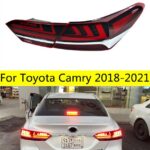 1 Pair Rear Lights For Camry LED Tail Light 18-21 Toyota Start Up Animation With Sequential Turn Signal Rear Lamp Assembly