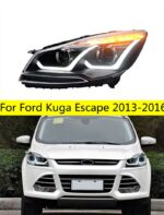Full LED Headlights For Ford Kuga Escape 2013-16 Head Light High Beam Angel Eye Daytime Running Lights Xenon Bulb Turn Signal Lamp