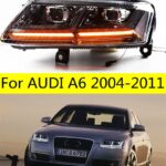 High Beam Lens Headlamp For AUDI LED Headlight 2004-2011 A6 LED Daytime Lights Dynamic Turn Signal Driving Light