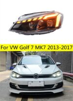 Headlights All LED For VW Golf 7 LED Headlight 2013-17 MK7 Turn Signal Angel Eye Lens Daytime Running Lights High Beam
