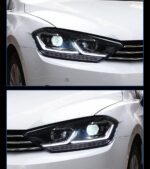 Headlights Daytime Running Lights For VW Sportsvan LED Headlight 17-21 High Beam Angel Eye Turn Signal Lamp - Image 2