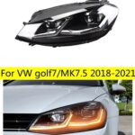 Head Light Turn Signal For VW MK 7.5 LED Headlight 18-21 Golf 7 LED Lamps Headlights DRL Dual Beam Lens Projector Facelift