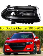 High Beam Front Light For Dodge LED Headlight 15-21 Charger DRL Turn Signal Angel Eye Head Lights Assembly