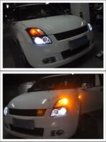 Car Headlights For Suzuki Swift 2005-2011 Angel Eye Beam Moving Turn Signal Head Lights Xenon Running Head Lamp - Image 3