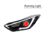High Beam Head Light For Hyundai Elantra LED Headlight 20 11-16 Angel Eye Daily Lights Turn Signal Lamp - Image 6