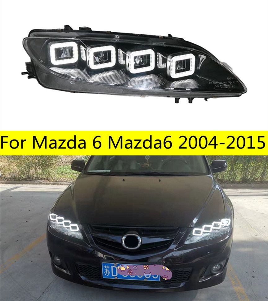 rBVaE2K-kr6AcsqvAALJdC-bx58866 Car Lighting Accessories For Mazda 6 20 04-20 15 LED Headlights High Beam Daytime Running Front Lamp - Image 1