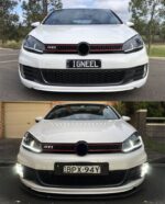 2 PCS Car Lights Parts For VW Golf 6 MK6 jetta R20 2009-2012 Black Samurai Style Head lamps LED Headlight LED Dual beam lens - Image 5