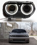 Auto Lighting Accessories For Dodge New Challenger Headlights 20 15-20 19 LED Angel Eyes Headlight Front Lights - Image 3