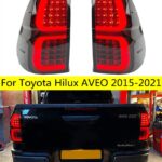 Car LED Taillights Accessories For Toyota Hilux AVEO 20 15-2021 Daytime Running Brake Reverse Rear Lamp Streamer Lighting