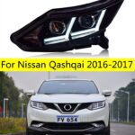 Car Styling Headlight For Nissan Qashqai 20 16-20 17 LED Turn Signal Lights High Beam Angel Eye Front Lamp Accessories