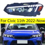 1 Set Auto Car Head Lights For HONDA Civic 11th 2022-Now LED Lamps Headlights DRL Daytime Running Light Dual Projector Facelift
