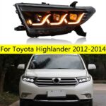 High Beam LED Light for Toyota Highlander Headlights 2012-2014 Kluger Daytime Running Headlight Dynamic Turn Signal