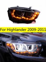 Headlight HID for Toyota Highlander Headlights 2009-2011 Kluger LED Turn Signal Auto Lamps High Beam Angel Eye Head Lamp
