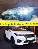 All LED Headlight for Fortuner 20 16-2021 DRL Fog Headlights High Beam Angel Eye Front Lights
