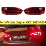 left & right running lights For VW Jetta Sagitar MK6 Tail Light 2012-2014 Full LED Reverse +Fog+Brake Turn Signl Taillights