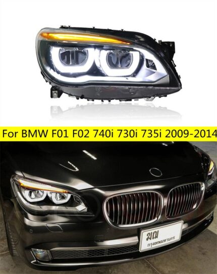Car Headlights For BMW F02 2009-2014 740i 730i 735i LED Bifocal Lens Head Lamps Driving Lamp LED Headlight Assembly