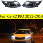 Head Lights For Kia K2 RIO LED Headlight 2011-2014 LED Dynamic Turn Signal Front Light DRL Headlights Assembly